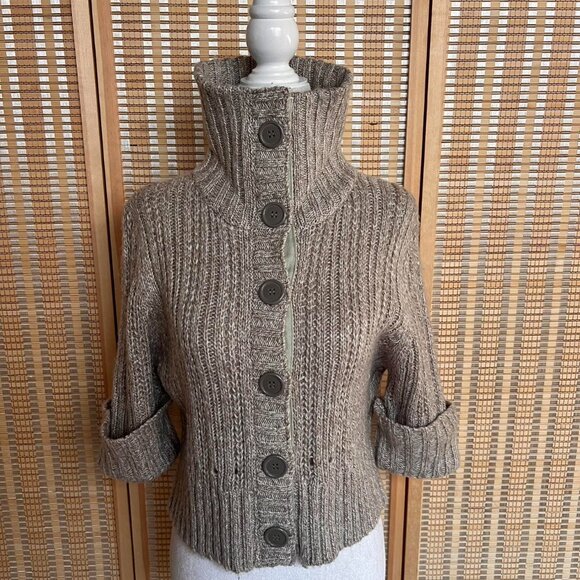 Vintage Y2K It’s Our Time beige cable knit cropped sweater - Picture 3 of 5